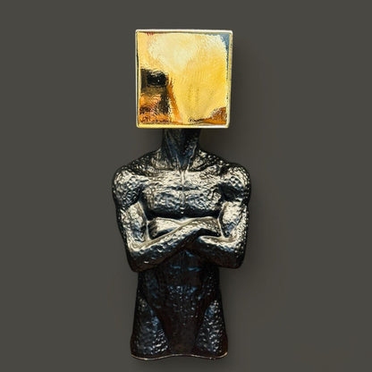 Massimo Cube Head Figurine - Sculpture - Mayra Decor & Interiors