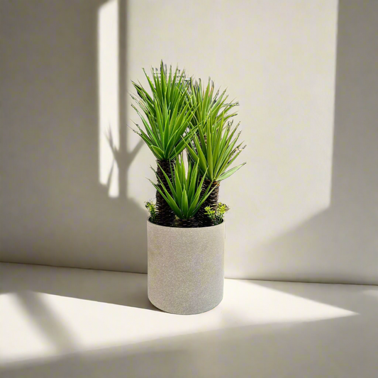 Artificial Yucca Planter