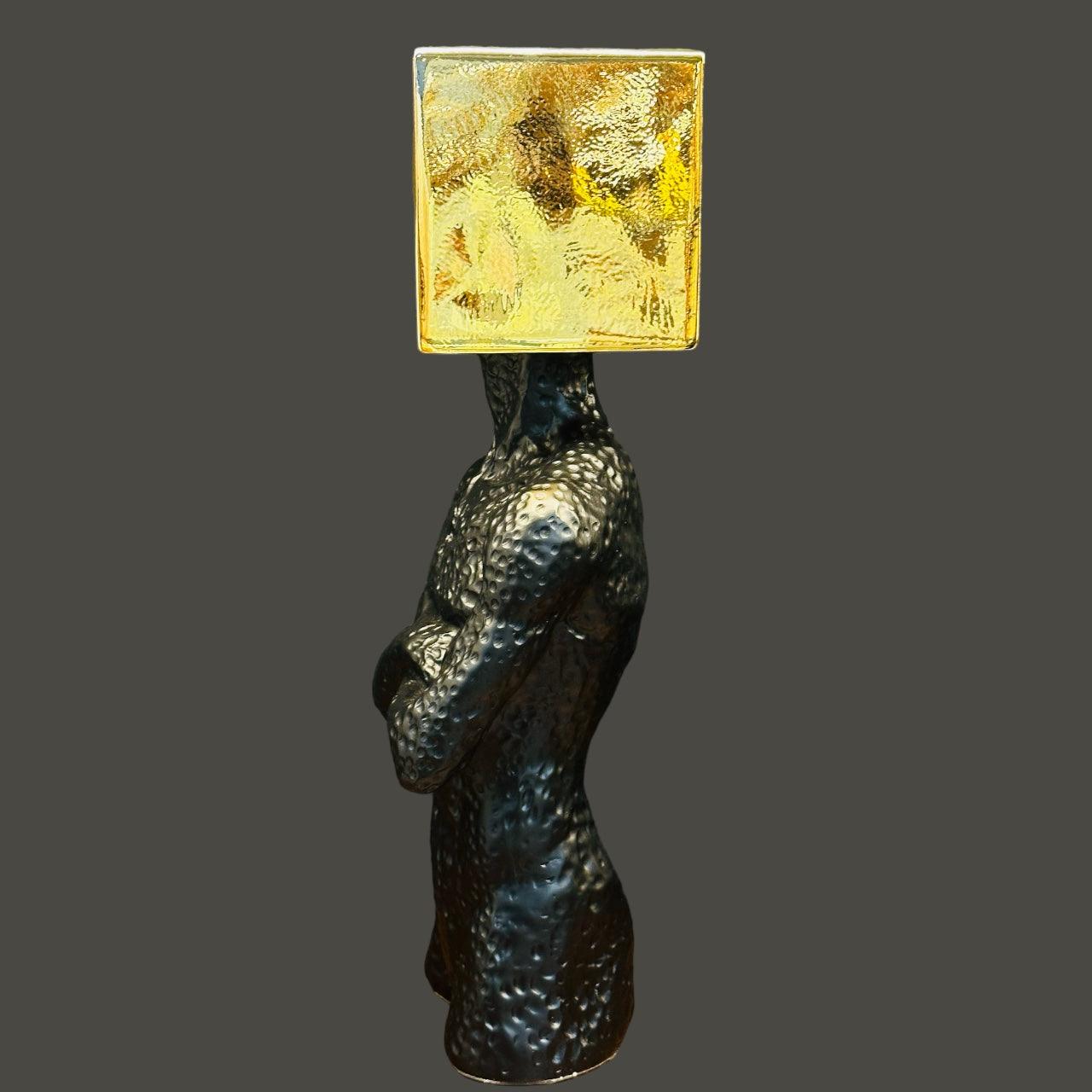 Massimo Cube Head Figurine - Sculpture - Mayra Decor & Interiors