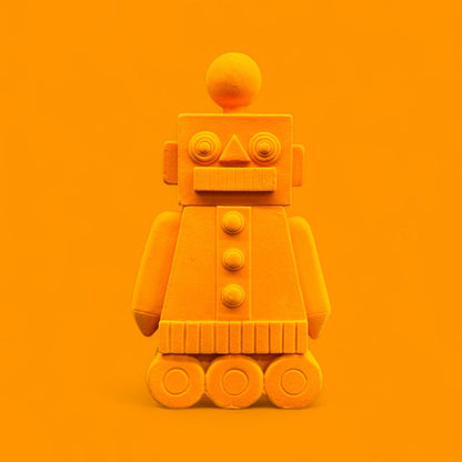 VELVET ORANGE ROBOT - Mayra Decor & Interiors