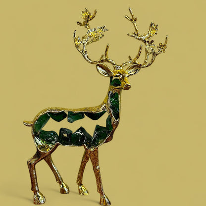 DEER WITH GEODE STONES - Mayra Decor & Interiors