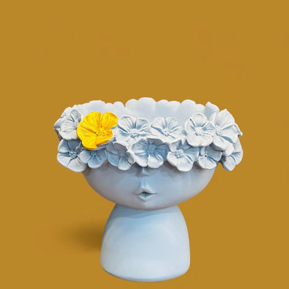 Polyresin Flower Vase Showpiece - Mayra Decor & Interiors