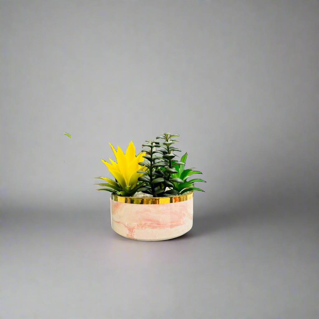 Marble Style Artificial Planter