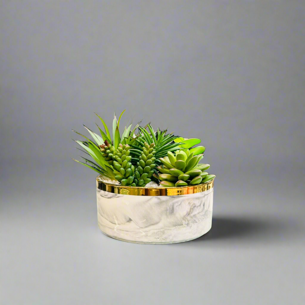 Marble Style Artificial Planter