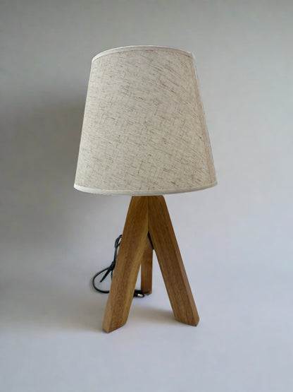 Wooden Tripod Lamp