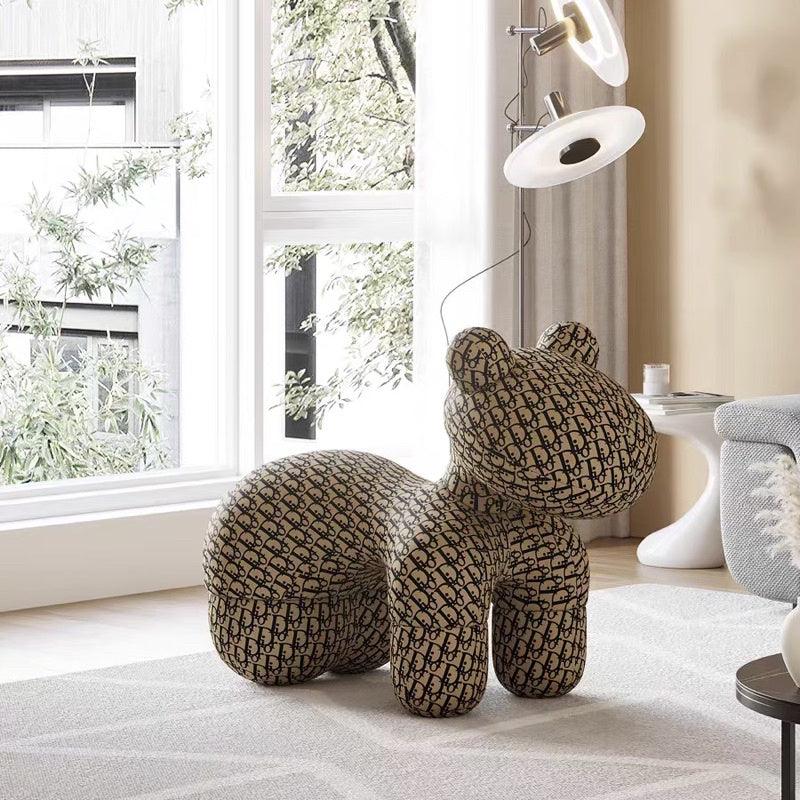 Modern Christian Dior Animal Ottoman Chair - Mayra Decor & Interiors